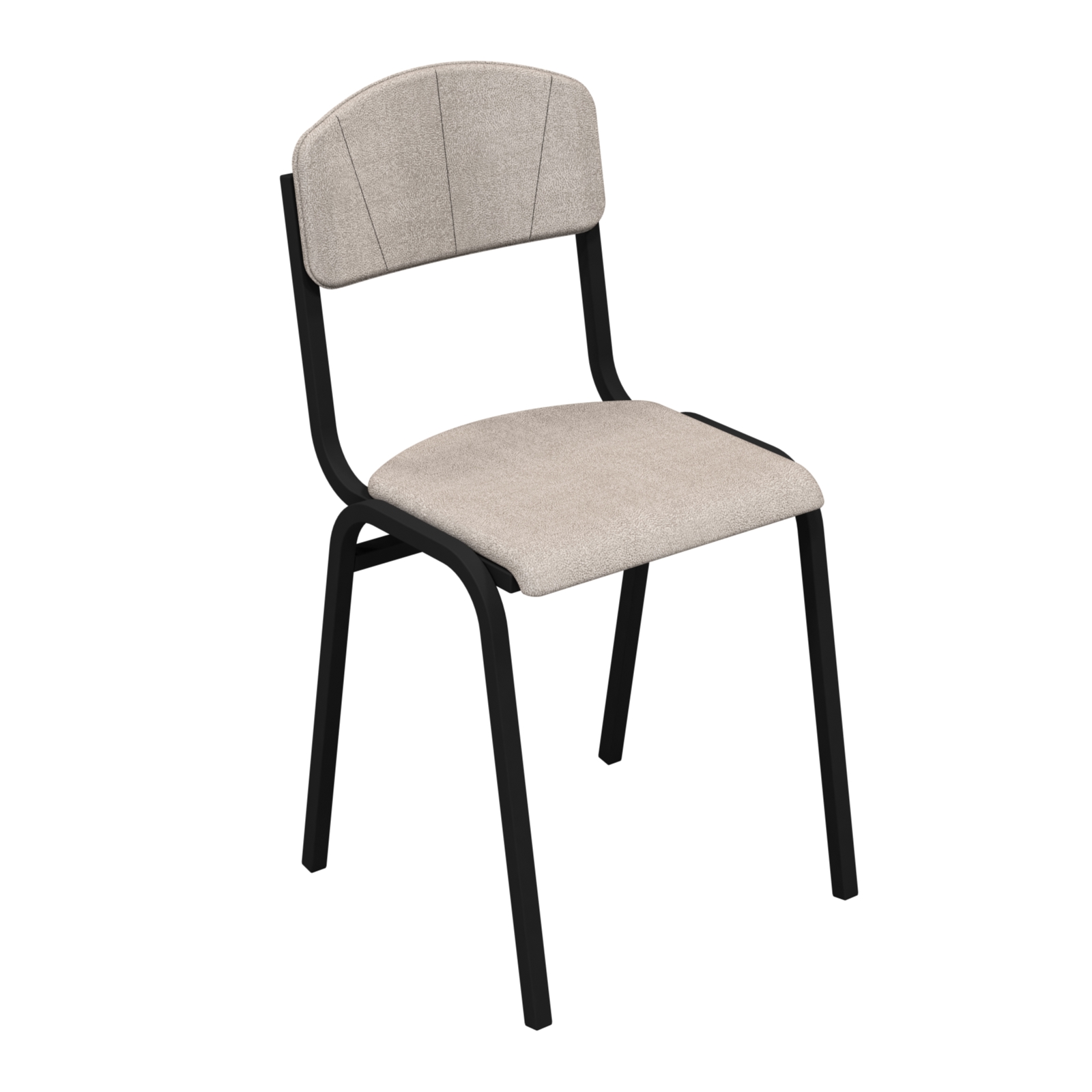 Стілець учнівський ISO, напівм'який (тканина), на квадратній металевій трубі, АЛМАНТ, 430х470х840 мм, (h=460 мм).